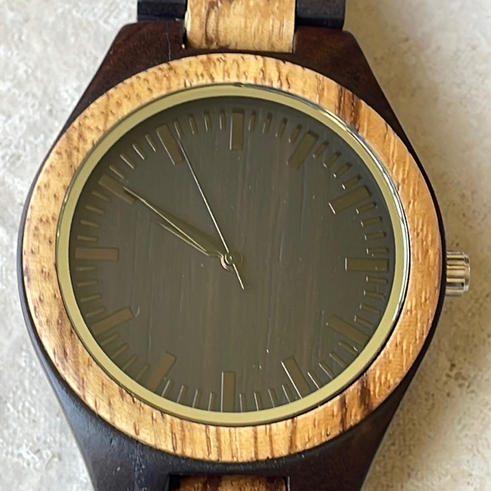 COPY - WOOD watch for men battery water resistant hand crafted